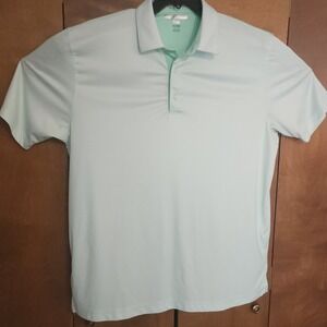 C87 Greg Norman ML75 Play Dry Polo Shirt Men's XXL Mint Green Golf Performance